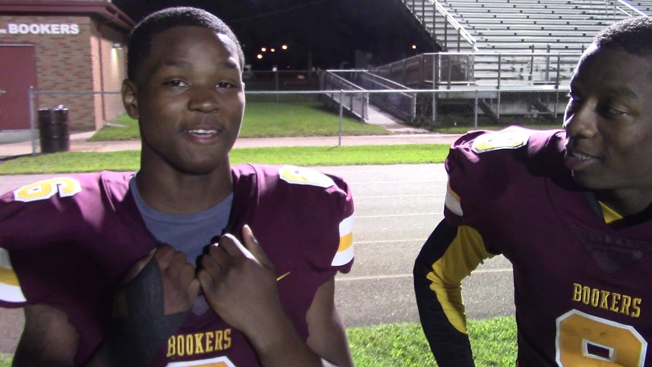 Booker T. Washington's Kevin Towns & Rodney Hammond after 41-18 win over Churchland
