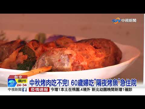 驚!中秋烤魚"冰過加熱吃" 吃完竟發燒住院│中視新聞 20210916