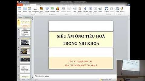 SIÊU ÂM ỐNG TIÊU HÓA TRONG NHI KHOA (Bs. CK II. Nguyễn Hữu Chí)