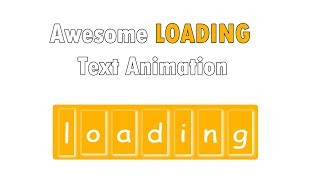 Create a Text Loading Animation - HTML CSS Animation Effects