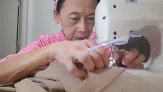 Pant/Trouser Set up Pins and Sew the Attachment of Waist band and Pant