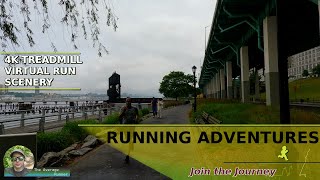 Hudson River Greenway Virtual Run | Grand Central to the Bronx Long Run | 4K Treadmill Scenery [285]