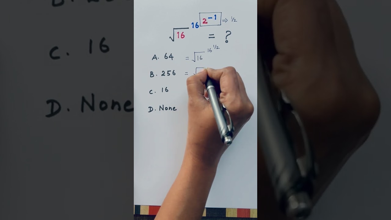 Square Root Exponents Math