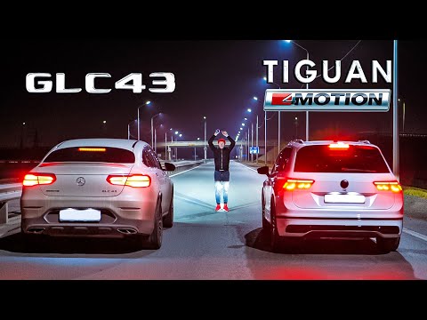 Видео: AMG 43 367 hp vs VW TIGUAN 320 hp ST.2 vs Subaru Forester 300 hp