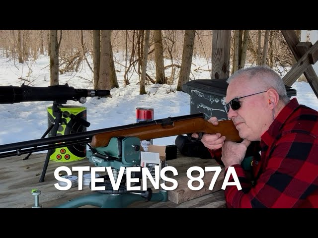 Plinking at the range with my new (to me) Stevens Springfield 87a