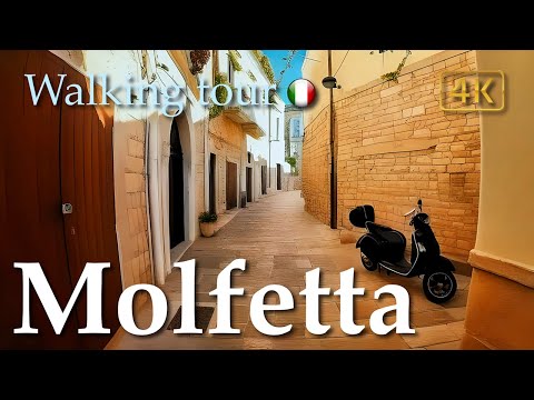 Molfetta (Puglia), Italy【Walking Tour】History in Subtitles - 4K