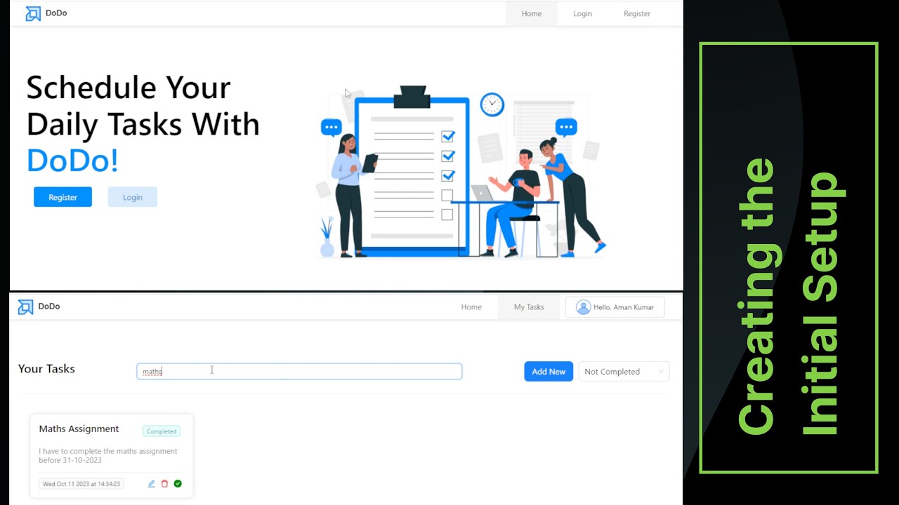 02. Creating the Initial Setup | TO-DO List App | MERN Stack App ...