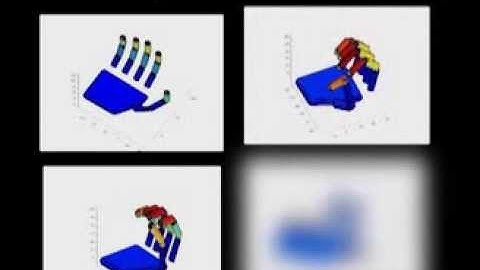 Simulation of underactuated anthropomorphic robotic hand