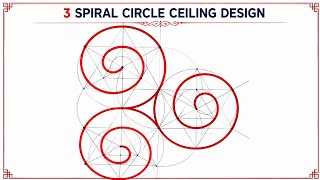 3 Spiral Circle Design | Step by Step Drawing