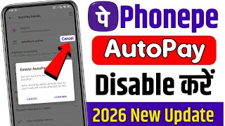 How To Disable Auto Pay In Phonepe L Phonepe Autopay Kaise Band Kare L Stop Auto Debit