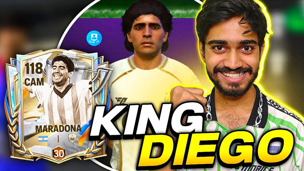 113 ОБЩ Марадона в FC Mobile — БЕЗУМНЫЕ пасы, дриблинг и голы