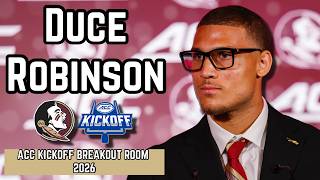 FSU Football | Duce Robinson talks Ashton Daniels, lessons from 2025, NFL goals | Florida State #FSU