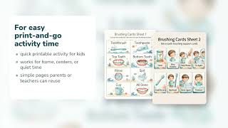 Brush Teeth Routine Cards | Visual Schedule for Kids | Printable PDF | Etsy | 12
