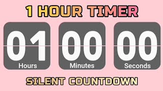 1 Hour (60 Minute) Timer ⏰ | Big Numbers, Silent Countdown, Confetti Blast & Loud Finish Alarm! 🎉