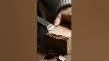 ASMR Sounds, Dull to sharp chisel sound comparison 2 #shorts #shortvideo #asmr #asmrwoodencarving