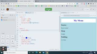 HTML - CSS -  Simple Food Menu - Replit