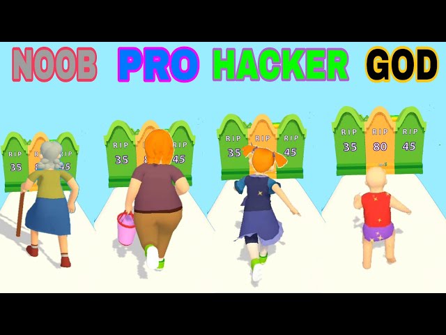 NOOB vs PRO vs HACKER vs GOD in Dino Evolution Run 3D 