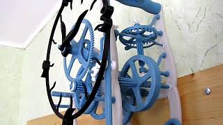 Clock 8 days - 3D printing 100% (except rope and weight) Wealth