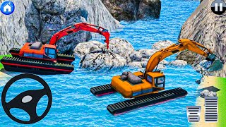 Amphibious Excavator Crane Simulator - Construction 3D Game - Android Gameplay screenshot 2