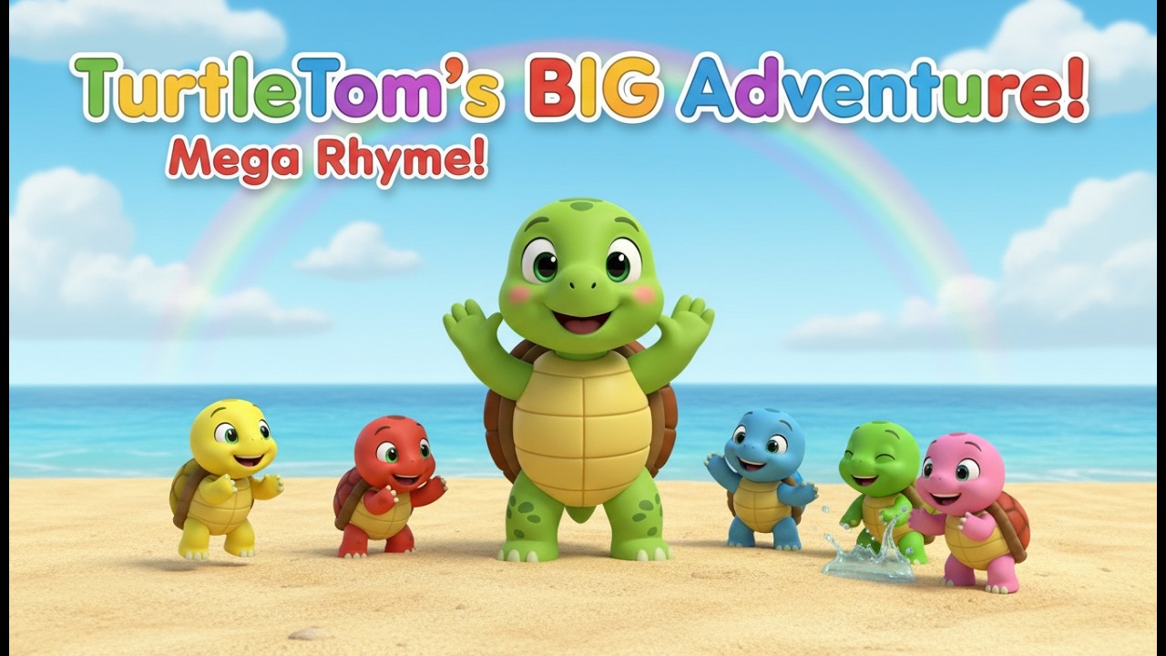 TurtleTom’s Big Adventure Mega Rhyme 🐢🌈 | Kids Songs & Nursery Rhymes