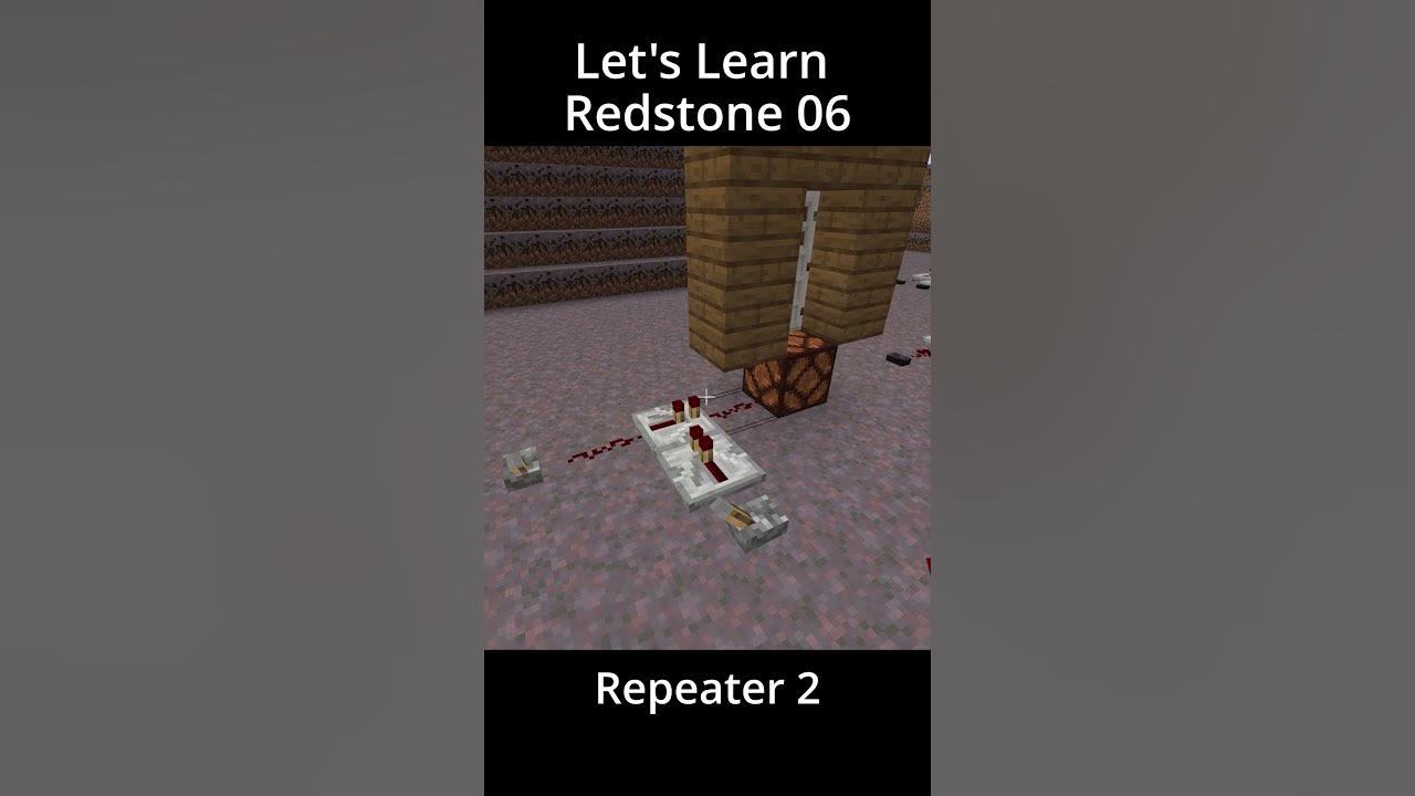 Let's Learn Redstone with OmLedu 06 Repeater Advanced Minecraft Bedrock Redstone Tutorial