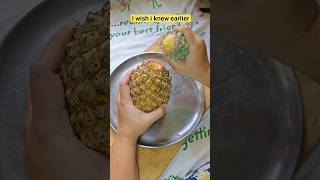 "You all have been cutting wrongly pineapple"😳🤯😱#pineapple #cuttingtricks #fruitcutting