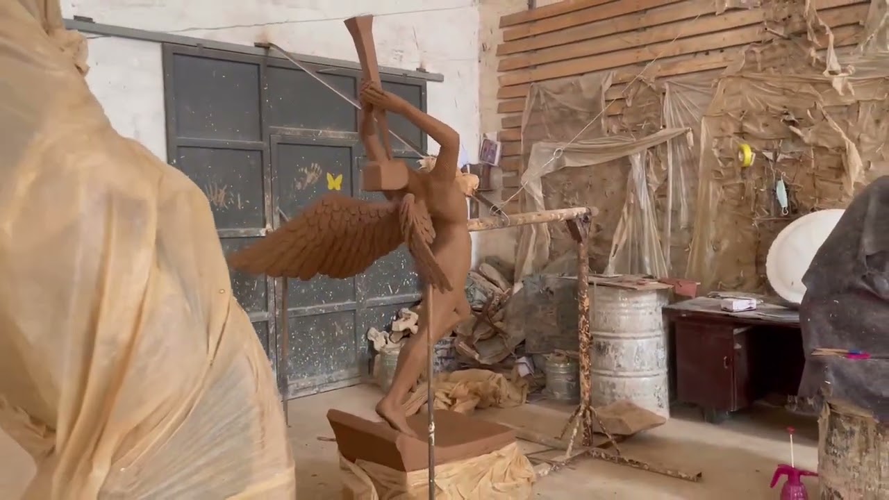 Bronze Angel Statue Clay Mold