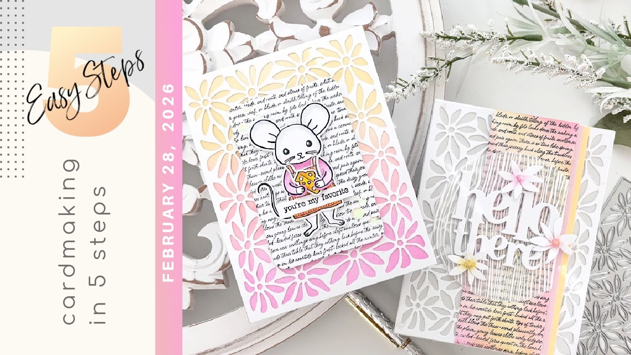 5 Step Daisy Texture Handmade Card + BONUS Idea! | Hero Arts Egg-stra Special Collection