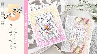 5 Step Daisy Texture Handmade Card + BONUS Idea! | Hero Arts Egg-stra Special Collection