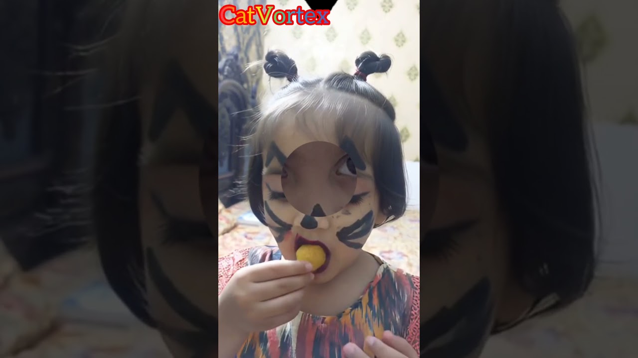 "Little  Real Cat Girl 🐱✨ | Cutest Baby Real Makeup Look" 