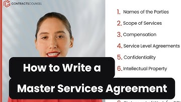 How to Write a Master Services Agreement [8 EASY steps]