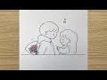 كيف ترسم ولد وبنت كيوت مع باقة ورد خطوة بخطوة رسم سهل تعليم الرسم للمبتدئين Cute Couple Drawing كيف ترسم ولد وبنت كيوت مع باقة ورد خطوة بخطوة رسم سهل تعليم الرسم للمبتدئين Cute Couple Drawing