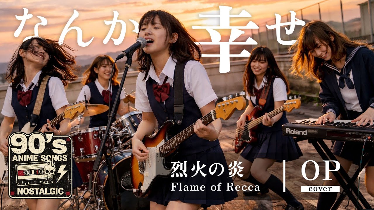 Rekka no Honoo Опенинг｜Nanka Shiawase – the OYSTARS｜Ностальгия по аниме 90-х【AI Rock Cover】