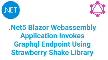 .Net5 Blazor WebAssembly Application Invoke GraphQL Endpoints Using Strawberry Shake Library