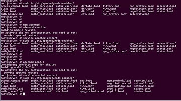 Enable/Disable Modules in Apache2