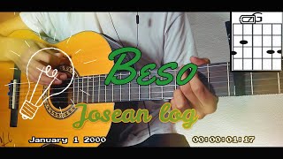 Video thumbnail of "Beso - Josean Log - Guitarra- tutorial-ACORDES-Music Cover-Mtz"