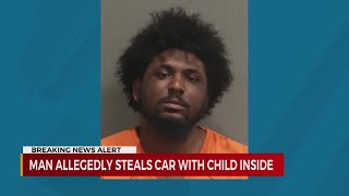 Man arrested after allegedly stealing car outside Nashville hospital with child inside