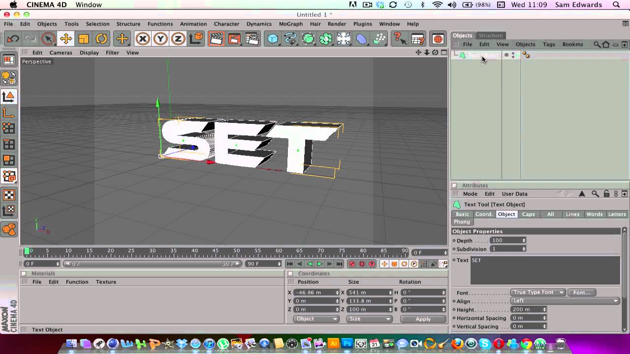 How to create simple text objects in C4D - YouTube