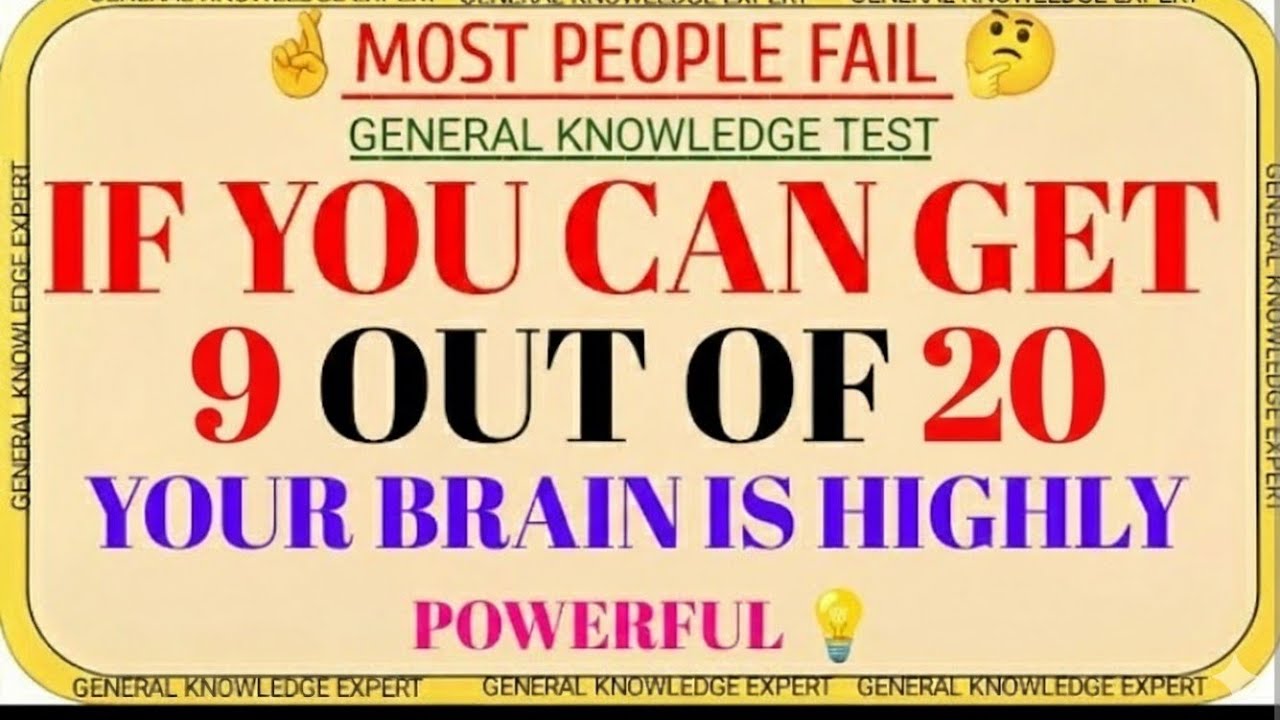 IF YOU CAN GET 9 OUT OF 20YOUR BRAIN IS HIGHLYPOWERFUL