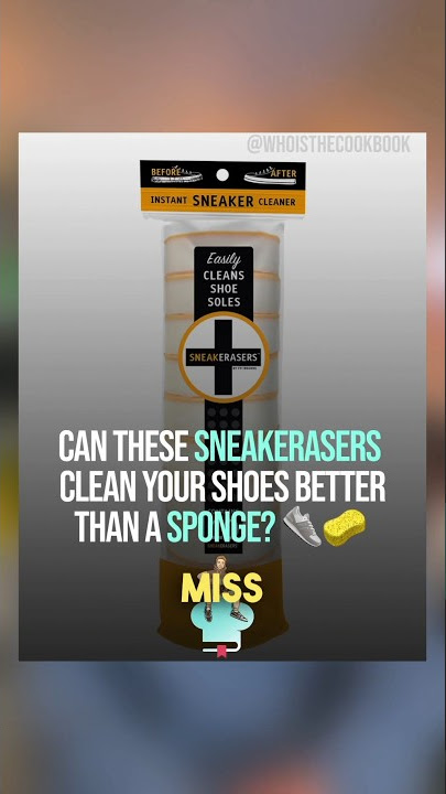 SneakERASERS clean shoes quick! 👟🧽💨 #SneakERASERS from #sharktank #, sneaker erasers