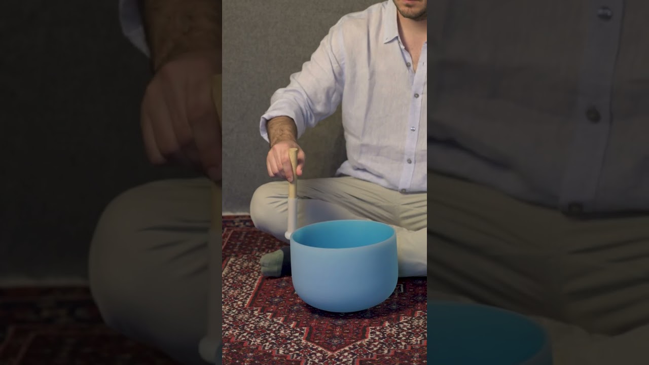 Blue Frosted Singing Bowl 10
