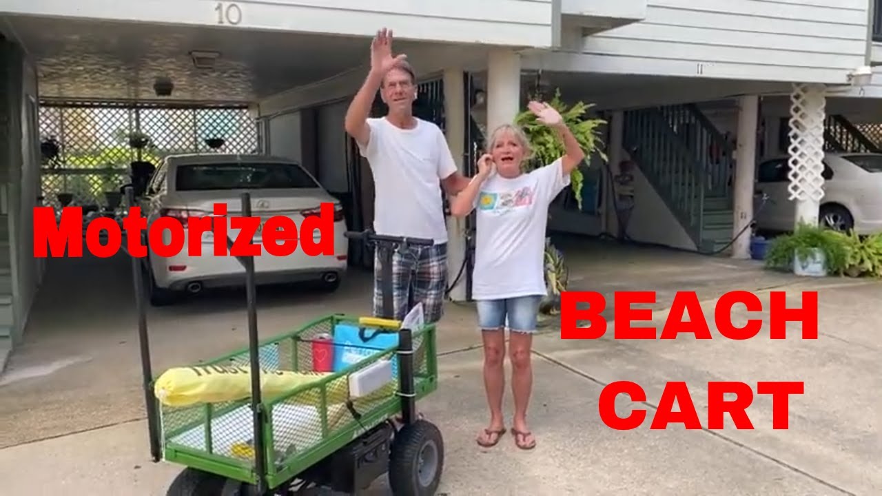Gregs' perfect Motorized Beach Cart for transporting "stuff" to the