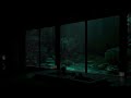 Tranquil Rain Sounds by a Mountain Cabin 🌧 (No Ads) | Peaceful Dark Bedroom Ambience for Deep Sleep