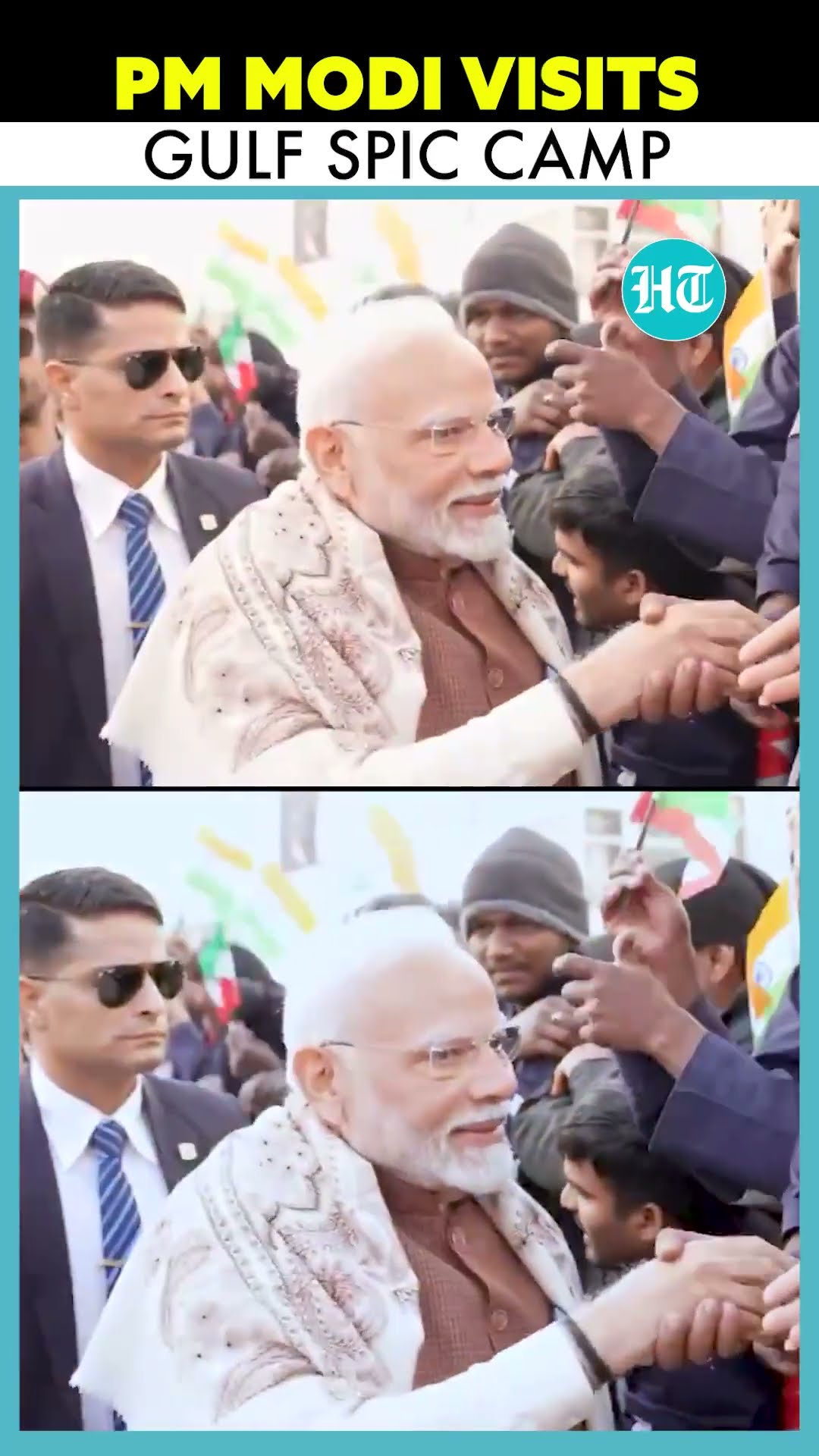 PM Modi Interacts With Indian Workers At Gulf Spic Camp During Kuwait Visit