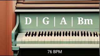 Piano Loop 76 bpm [ D G A Bm  ]