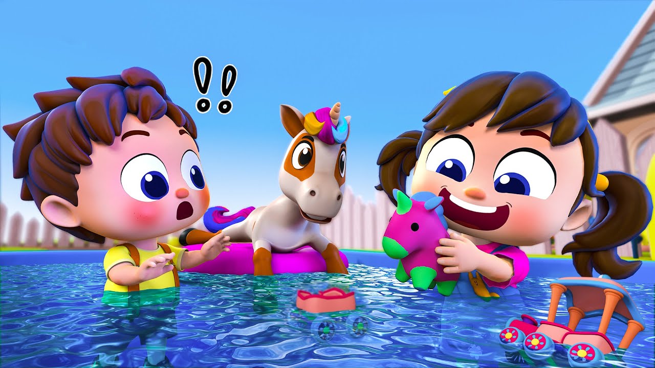 Baby Swimming Song with animals and pets | Swimming Pool Song + MORE ...