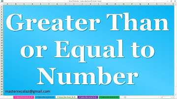 How to use Conditional Formatting for Greater than or Equal to numbers in Excel 2016