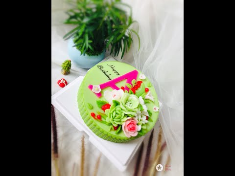 Video #Rau #Câu hoa nổi #4D - bánh sinh Nhật chữ cái Alpha -... - youtube