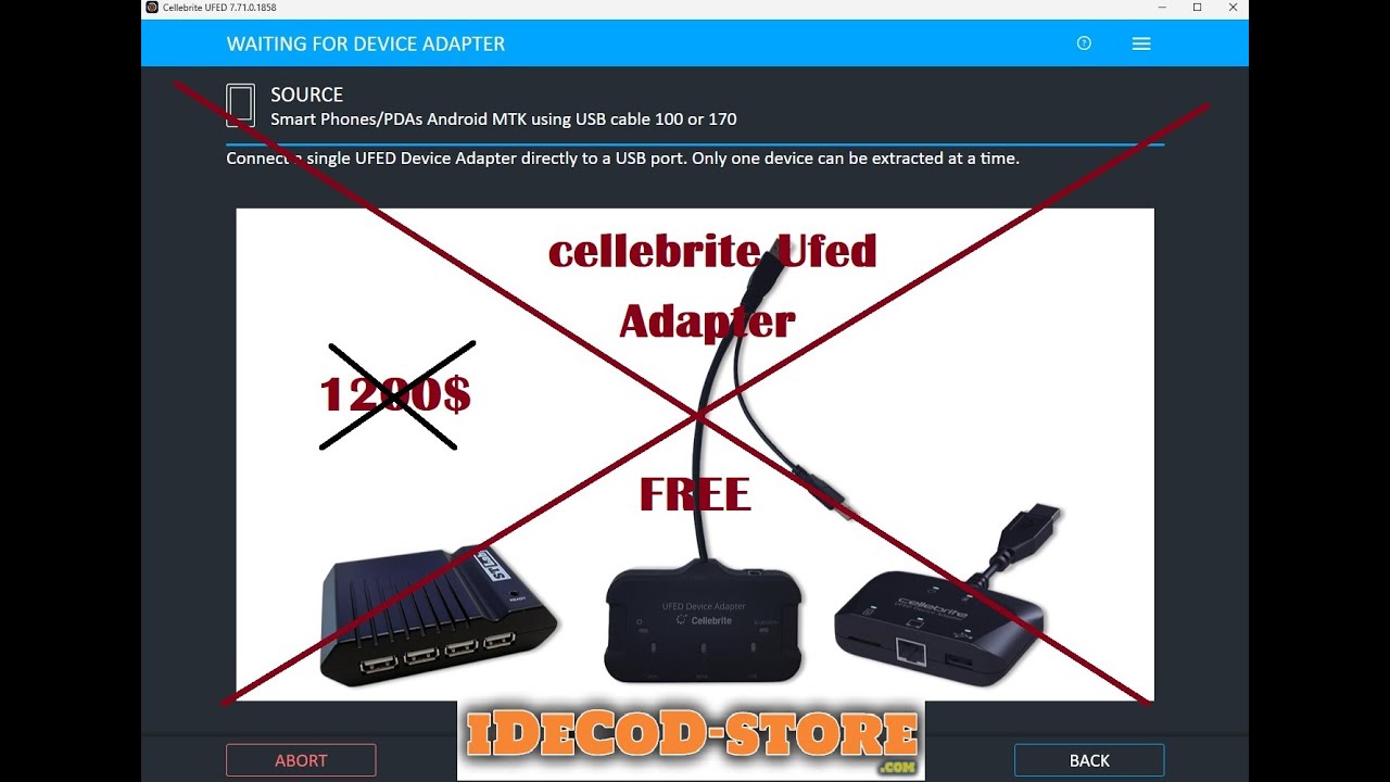 cellebrite Ufed forensic tool full without Ufed Adapter 