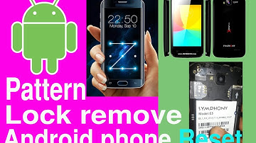 how to reset android Symphony E5 remove pattern lock